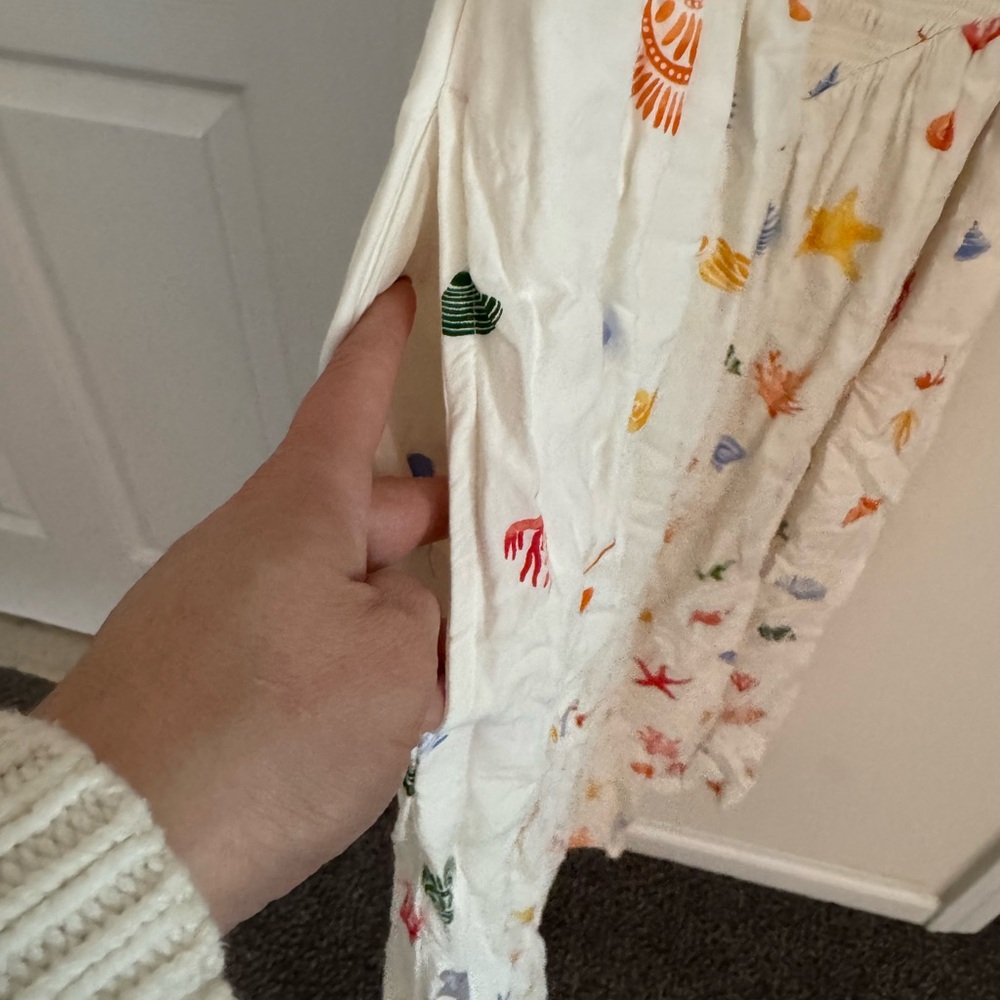 Cream shell print sundress - Picture 2 of 4